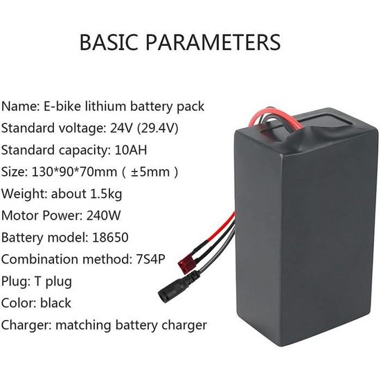 Batterie lithium 24V 10Ah pour vélo électrique Mecer m 009 chez