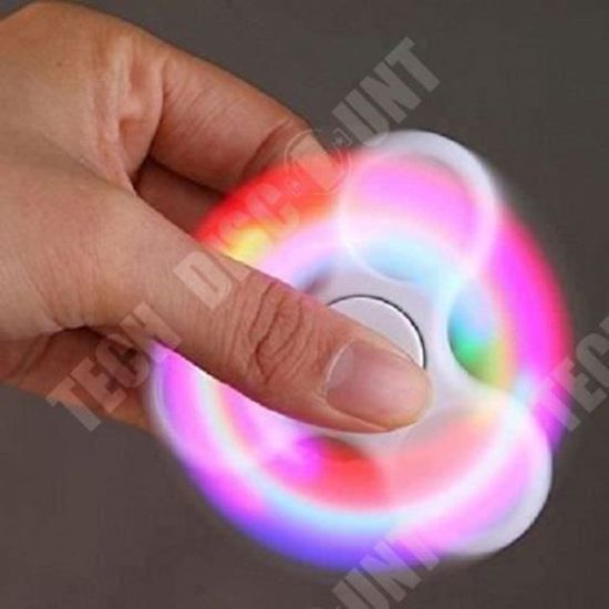 FAHM lumière LED RGB Spinner Fidget Jouet Tri Fidget Hand Spinner pour  Adulte Enfant- bangers main doigt pour mains agités blanc - Cdiscount Jeux  - Jouets