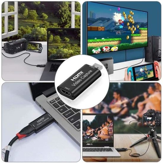 1Pc Carte vidéo USB à HDMI Convertisseur Capture de jeu audio pour la CARTE  D'ACQUISITION AUDIO - CARTE D'ACQUISITION VIDEO - Cdiscount Informatique