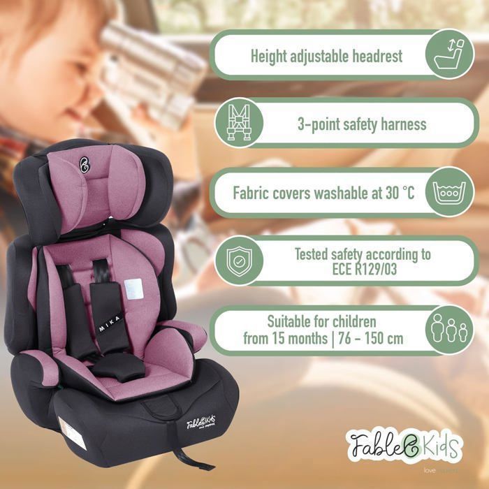 Quasar Plus Siège Auto Bébé Rehausseur pour Enfants de 3 à 12 ans, Facile à Installer, avec Quasar Plus Siège Auto Bébé Rehausseur pour Enfants de 3 à 12 ans, Facile à Installer, avec