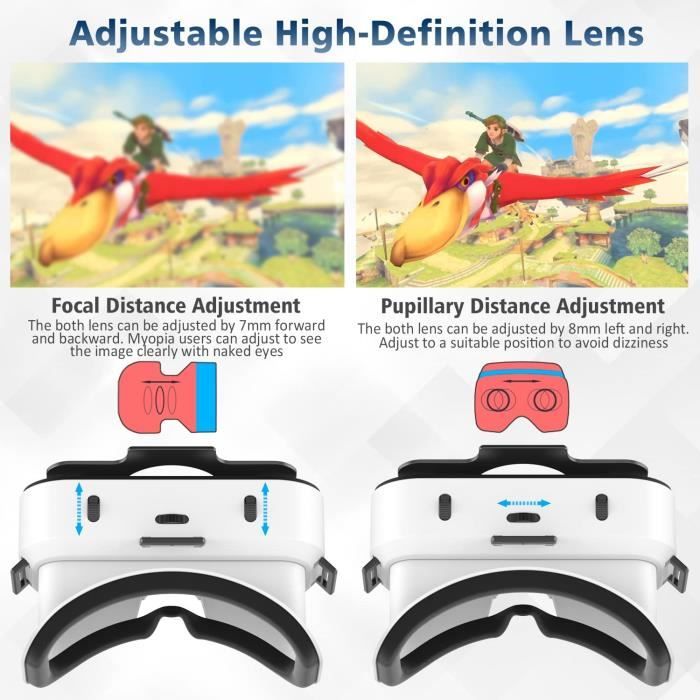 Casque VR Compatibles avec Nintendo Switch-Switch OLED avec Lentilles HD  Réglables, Lunettes VR (réalité virtuelle) pour [27] - Cdiscount  Informatique