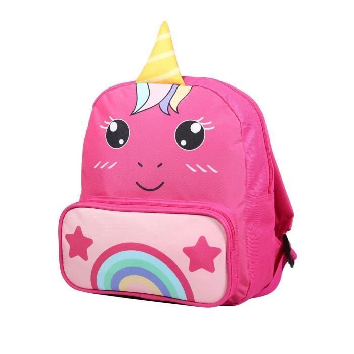 BAGTROTTER Sac à dos gouter 26 cm maternelle Kids Rose Licorne