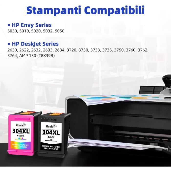Cartouche HP N°304 XL N9K05AE remanufacturée, Cartouches compatibles HP