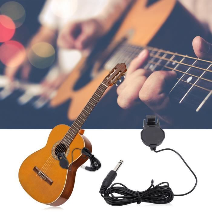 Garosa micro pour guitare acoustique Micro à pince à pince Violon  piézo-électrique Guitare acoustique Ukulélé Accessoires - Cdiscount  Instruments de musique