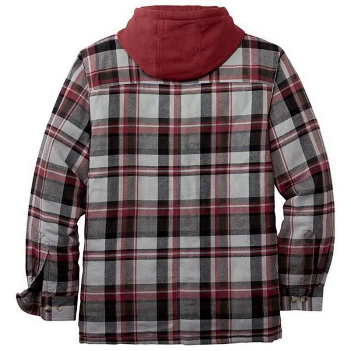 Veste a carreau rouge homme outlet