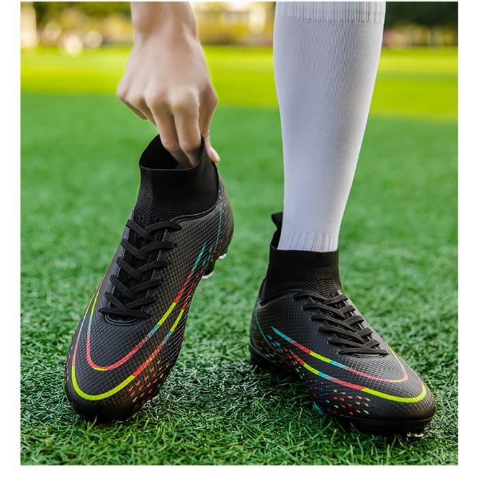 Kmrlofiy Chaussures de Football Professionnel Homme Crampons de Foot Homme  Antidérapant Athlétisme Entrainement Spike Chaussures de Foot de Crampon  Sport Adolescents (11 RT, 31EU) : : Mode