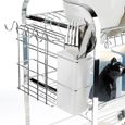 Égouttoir à vaisselle de cuisine - Rangement Multifonction 42x25x49cm-2