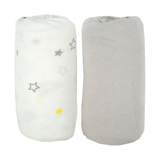 DOMIVA Drap-Housse Imprim/é Etoiles Aqua 60 x 120 cm Vert