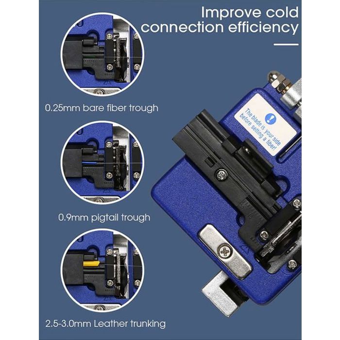 Cliveuse à Fibre Optique Glomora - 16 Points, 48 000 Clivages, Compatible Fusion à Chaud Et à Froid