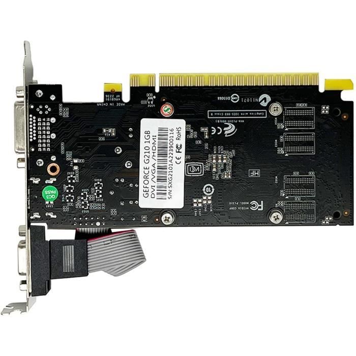 Nvidia GT 210 1Go DDR3 64 bit Low Profile Graphics Card HDMI DVI VGA Video Card PC for Small Form Factor GPU DirectX 10 A103 Cdiscount Informatique