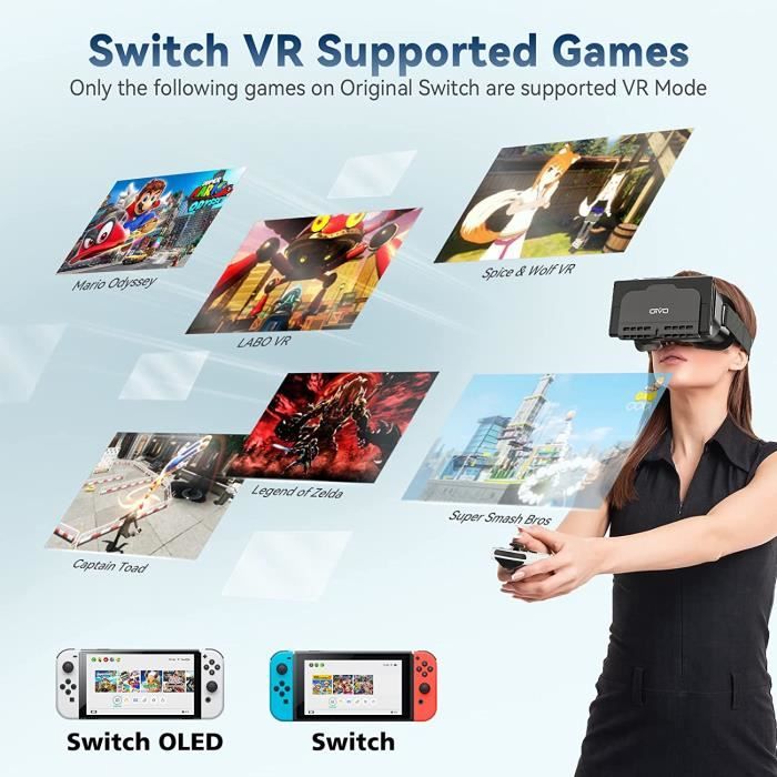 Casque VR conçu pour Nintendo Switch et console OLED Switch, lentille  réglable, réalité virtuelle, expérience de jeu - AliExpress