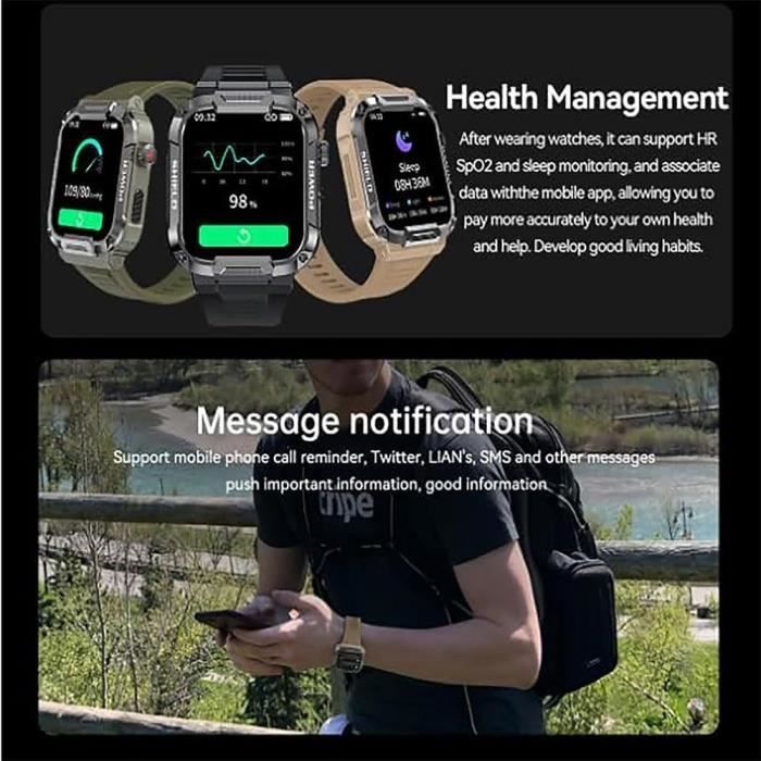 Gard Pro Ultra Smart Watch, Montre Connectée De Glycémie For Hommes Et Femmes, Plein Écran