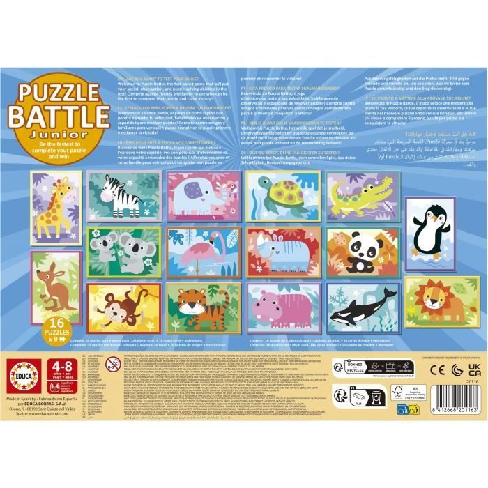 Educa - Pixar Progressifs | Ensemble De 4 Puzzles Progressifs Pour Enfants De 12 A 25 Pieces Mesurer Une Fois Monte 16 X 16 Amz B0bs
