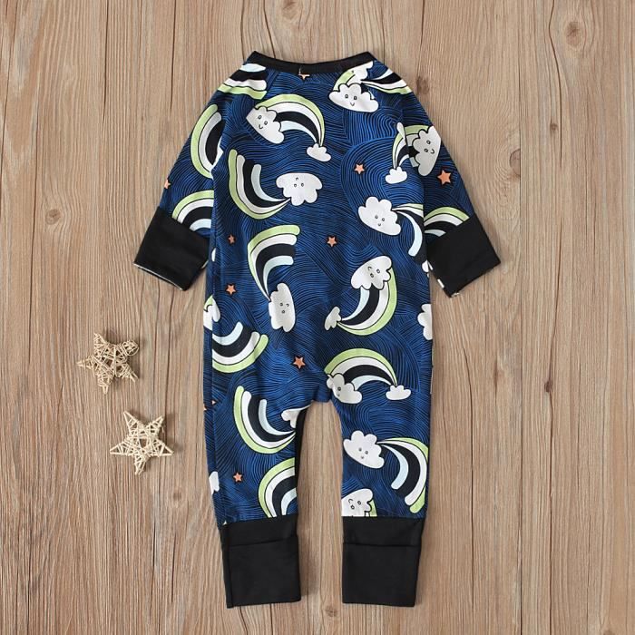 0 4 Ans Pyjama Bleu Marine B b Gar on Grenouill re Zipp e