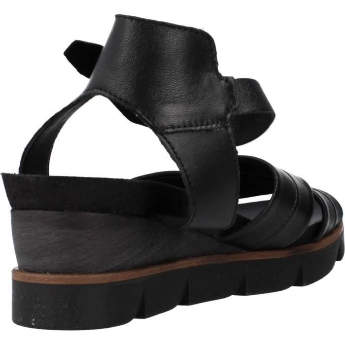 Sandale nu pieds MJUS 138031 Noir Femme Boucle de serrage Compense Noir Cdiscount Chaussures