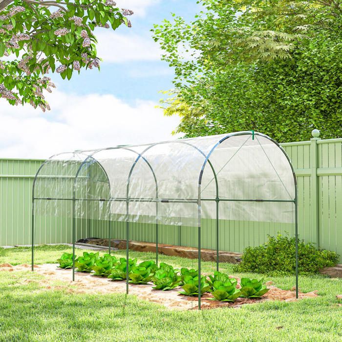 LILIIN Serre de Jardin, Mini Serre Hivernage avec 2 Portes enroulables, Bâche Renforcée en PE LILIIN Serre de Jardin, Mini Serre Hivernage avec 2 Portes enroulables, Bâche Renforcée en PE