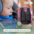 FableKids Siège auto pour enfants | Ceinture de sécurité à 3 points | Siège auto pour enfants 76-150 cm | Rose-3