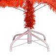 #41018 Sapin de noël artificiel - Arbre De Noël Décoration de Noël avec support Rouge 213 cm PVC Meuble©-3