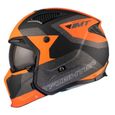 Casque moto cross simple ecran transformable avec mentonniere amovible MT Helmets Streetfighter Sv Totem B4 (Ece 22.06)-3
