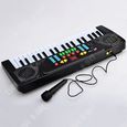 TD® Piano électrique pour enfants instrument son rythme micro alimentation 4 piles AA 37 touche Conception ABS Accessoire musical-3