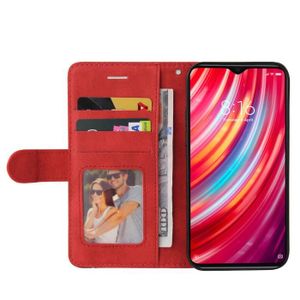 Étui Portefeuille Xiaomi Redmi Note 8 9 - Coque En Cuir Flip Carte