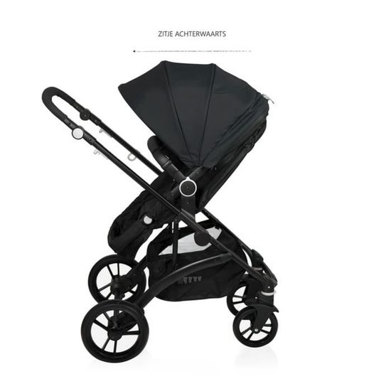little world poussette combinée 3 en 1 city walker noire