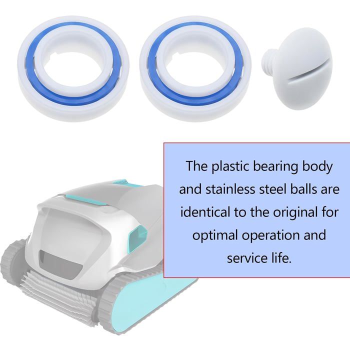 Robot Piscine Polaris Kit 12 Pièces EMSea Pour Robot Nettoyeur Piscine - Roulements C60 Et Boulons C55 Compatibles Polaris Polaris 280