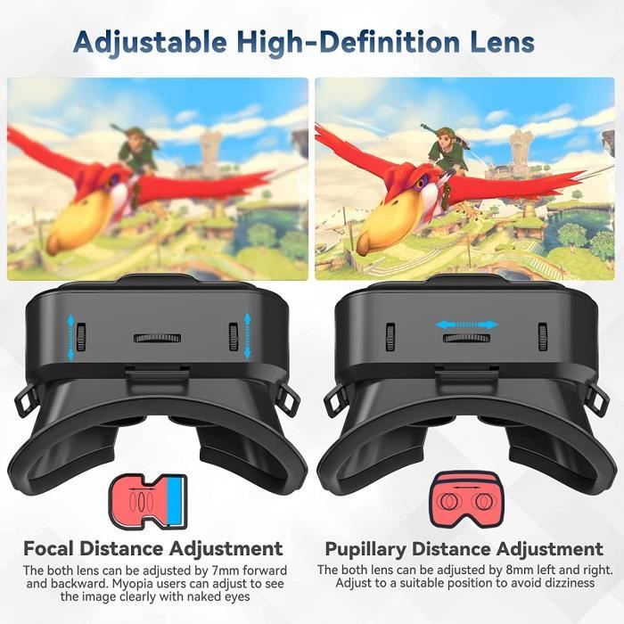 Casque VR Compatibles avec Nintendo Switch-Switch OLED avec Lentilles HD  Réglables, Lunettes VR (réalité virtuelle) pour [27] - Cdiscount  Informatique