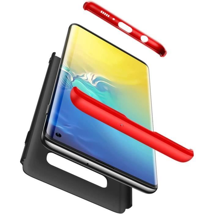 JOYTAG Samsung Galaxy S10 Coque+Protecteur d'écran 2 Packs 360 Degrés Ultra  Mince 3 en 1 Rouge NoirAR - Cdiscount Téléphonie