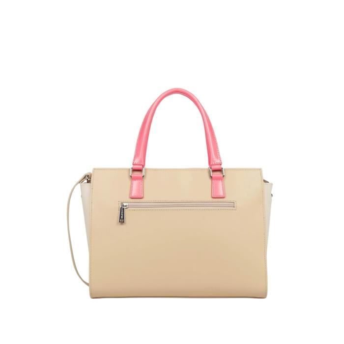 Sac a main Lancaster Ref 38650 beige ecru 31 24 14 cm Cdiscount Bagagerie Maroquinerie
