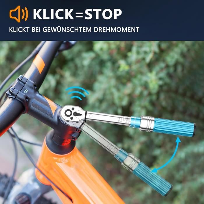 CXWXC Clé Dynamométrique Vélo 1/4" 1-25 Nm – Kit Complet Avec Embouts Et Tournevis