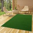 Kingston - tapis type gazon artificiel – pour jardin, terrasse, balcon - vert - 200x200 cm-0