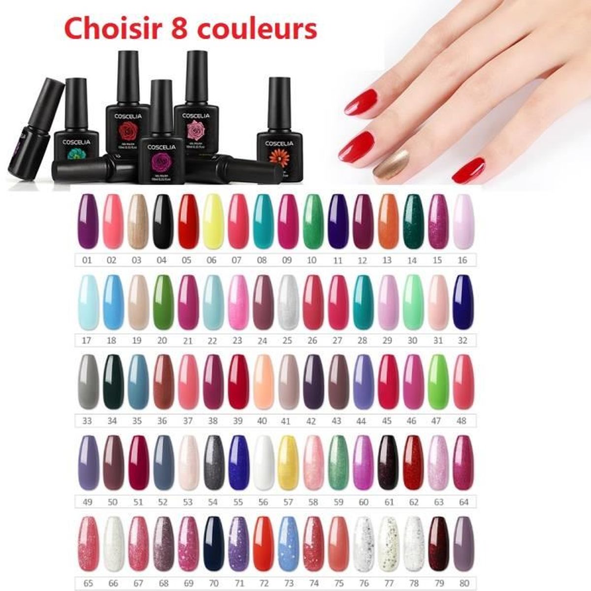 Lot 10 Vernis Semi Permanent