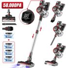 AIIBOT Aspirateur balai sans fil 58000pa/1.8L/55Min MAX d'Autonomie, Aspirateur sans Fil Écran LED, pour Sols Durs/Tapis/Les Poils