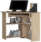 Bureau d'ordinateur AKORD d'angle TED Chêne Sonoma 80 cm façade Chêne Sonoma 5 étagères 80x80x74 cm