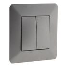 Interrupteur va et vient double Artezo - titanium - Zenitech