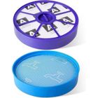 IHABOR Lot de 2 filtres lavables pour aspirateur Dyson DC19, DC19T2, DC20, DC21, DC29 - CALDION - HEPA - Bleu