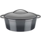 Cocotte fonte massive - GSW - GREY SHADOW - 33 x 25 cm - Ovale - Induction - Gris