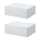 HOMCOM - Table de chevet - Panneaux de particules - 40x30x15cm - Blanc