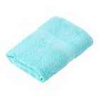 HOMESCAPES Serviette invité 100% coton Bleu aqua, 40 x 60 cm