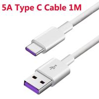 5A USB Type C Super câble de Charge pour Huawei P30 P20 Pro lite Mate 30 20 10 Pro P10 Plus lite type-c QC 3.0 - 5A Cable 1M - LR348