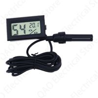 Le noir - Mini thermomètre numérique LCD, hygromètre, Thermostat'intérieur, capteur de température pratique,