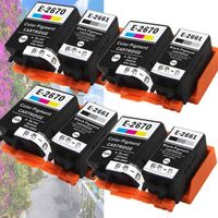Oyate 8x Compatible Epson 266 267 T2661 T2670 Cartouches d'encre Replacement for pson WorkForce WF-100W Imprimante