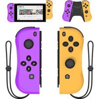 Manettes Joy-con Contrôleurs de jeu Joy-con compatible pour Console Nintendo Switch-Violet+Jaune