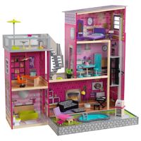 KidKraft - Maison de poupées Uptown en bois avec 36 accessoires inclus, son et lumière