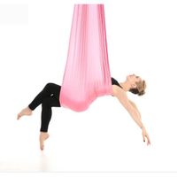 Rose Hamac Aérien De Yoga, Premium, Soie, Balançoire, Anti-gravité