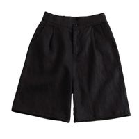Shorts Femme Eté Doux Shorts Casual Loisir Poches Bermuda Couleur Unie Short Plage Confortable Noir XL
