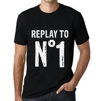 Homme Tee-Shirt Reprise Au N° 1 1 – Replay To No 1 – T-Shirt Vintage Noir