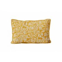 Coussin pur coton 32x50 cm VINTAGE moutarde, par Soleil d'Ocre