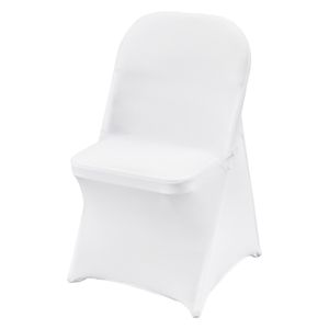 Housses De Chaise Plissées Blanc/noir - Polyester Stretch - Pour Mariage, événement - Neuf